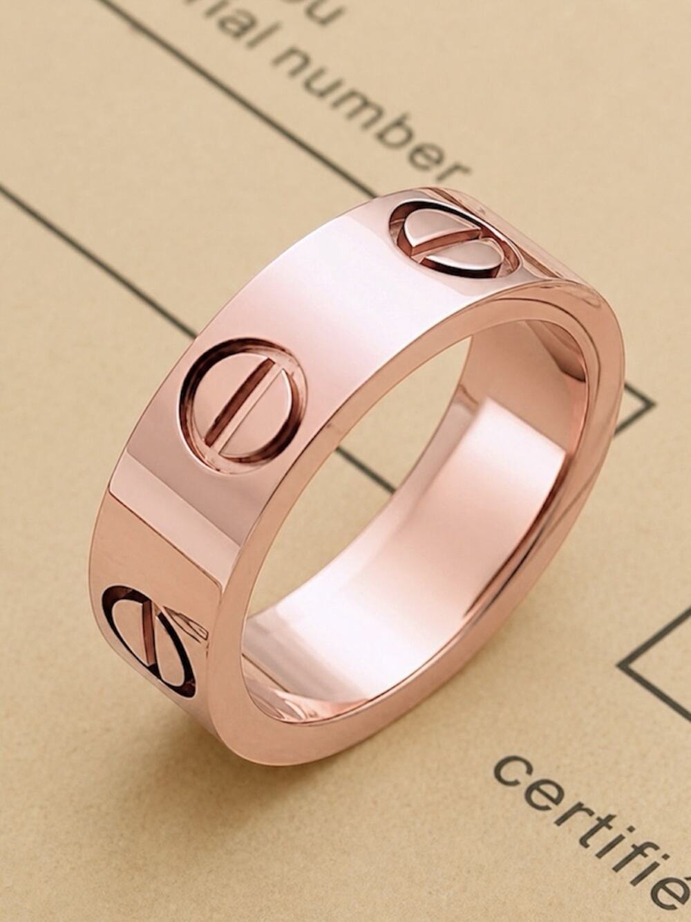 Rose Gold Love Ring Without Stones